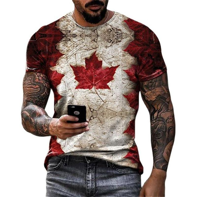 Street Fashion Canada - Retro Canada Flag T-shirt 3D Printed
