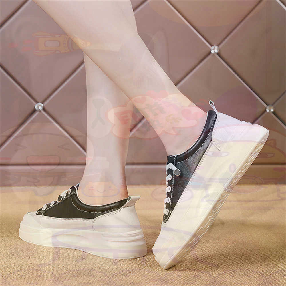 Asian Street Fashion Girls - Lace-up Chunky Loafers Woman Skateboarding Sports