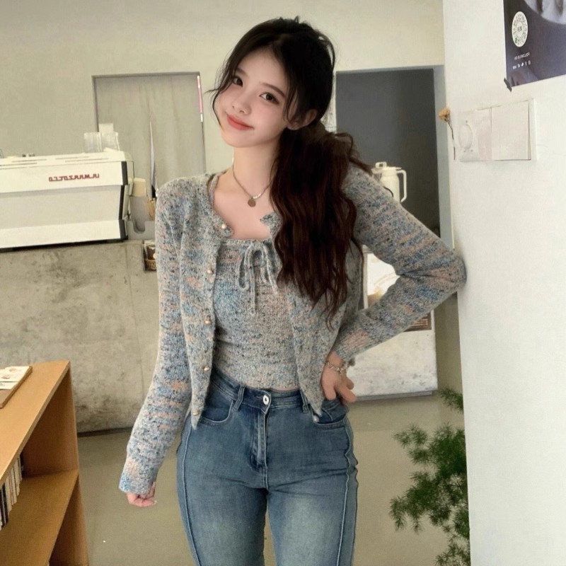 Knitted Sets Women Autumn Spic - Street Fashion Korean Girl 评论和价格