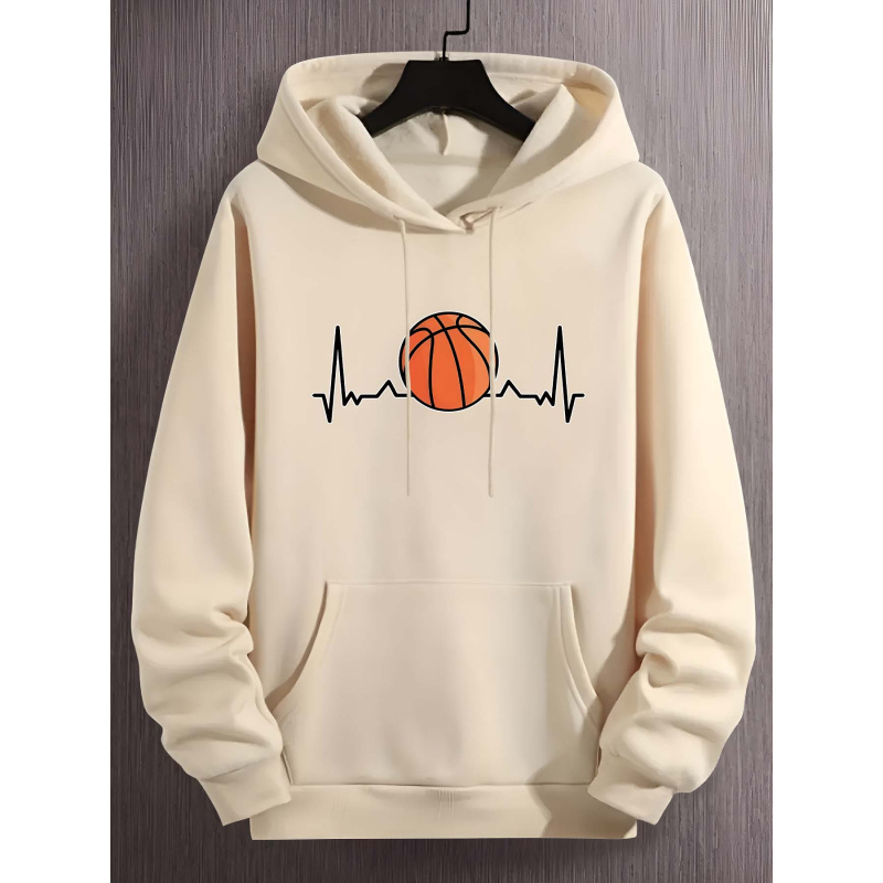 Cool Hoodie With Basketball Pr - Street Fashion Elements 评论和价格