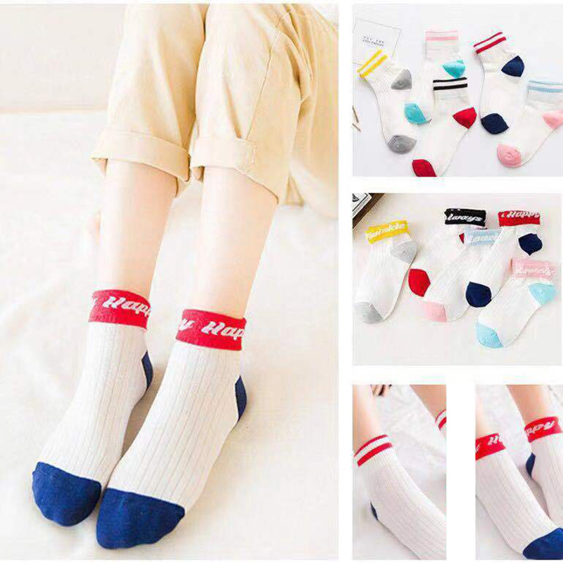 3Pairs Korean Cute Striped Cot - Street Fashion Youtube 评论和价格