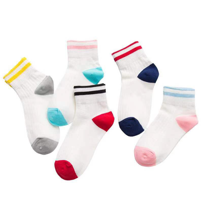 3Pairs Korean Cute Striped Cot - Street Fashion Youtube 评论和价格