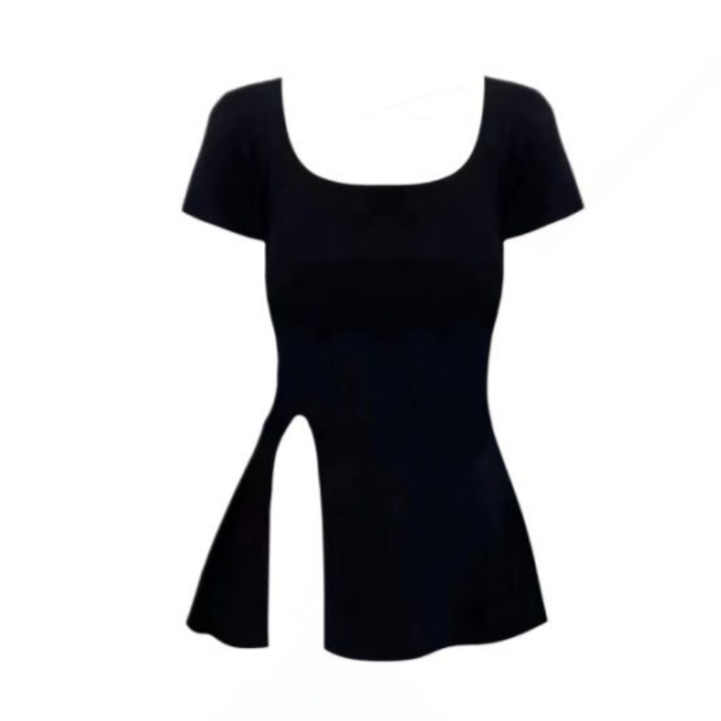 Summer T-shirts for Women Slit - Street Fashion Korean Girl 评论和价格