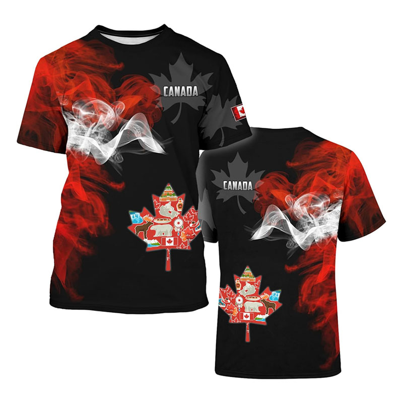 Fashion New Canada T-shirt Men - Street Fashion Canada 评论和价格