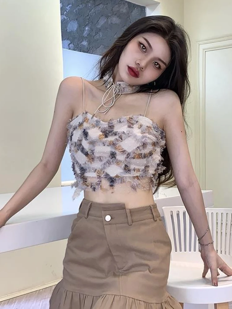 Camis Women Summer Print Crop  - Street Fashion Korean Girl 评论和价格