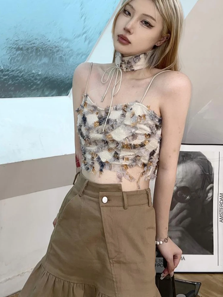 Camis Women Summer Print Crop  - Street Fashion Korean Girl 评论和价格