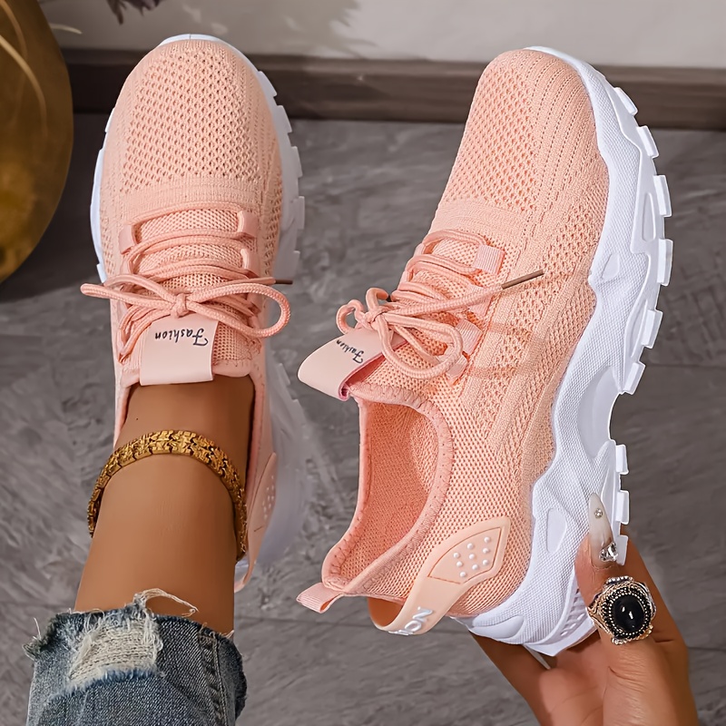 Breathable Knit Sneakers Fashi - Street Fashion Ladies 评论和价格