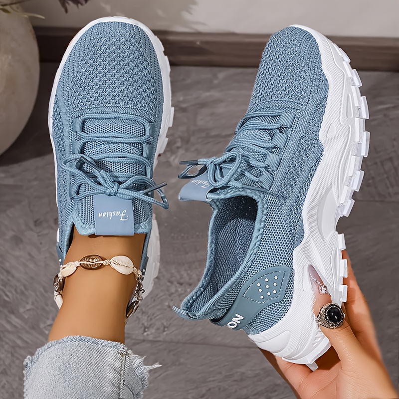 Breathable Knit Sneakers Fashi - Street Fashion Ladies 评论和价格
