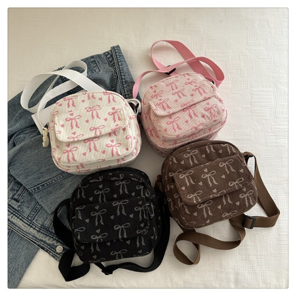 Women's Corduroy Small Shoulde - Street Fashion Korean Girl 评论和价格