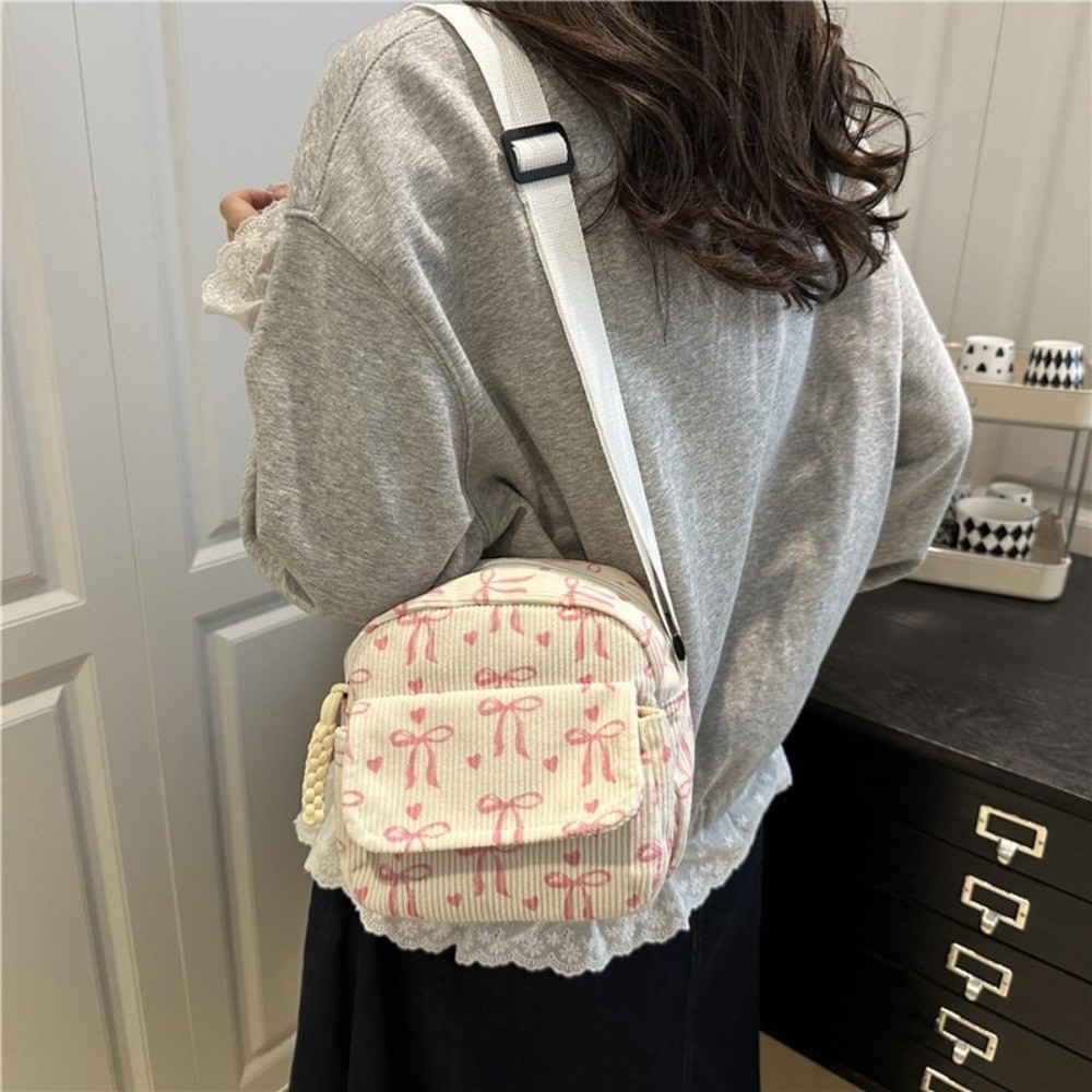 Women's Corduroy Small Shoulde - Street Fashion Korean Girl 评论和价格