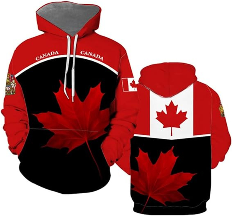 Canada Hoodie Maple Leaf 3d Pr - Street Fashion Canada 评论和价格