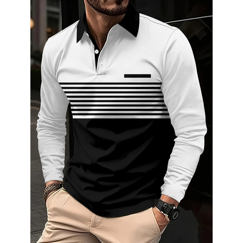 Striped pattern printed polo s - Street Fashion England 评论和价格