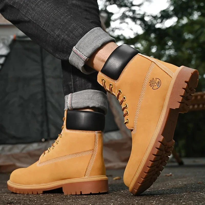 Boots Men High Top Boots High  - Street Fashion Ladies 评论和价格