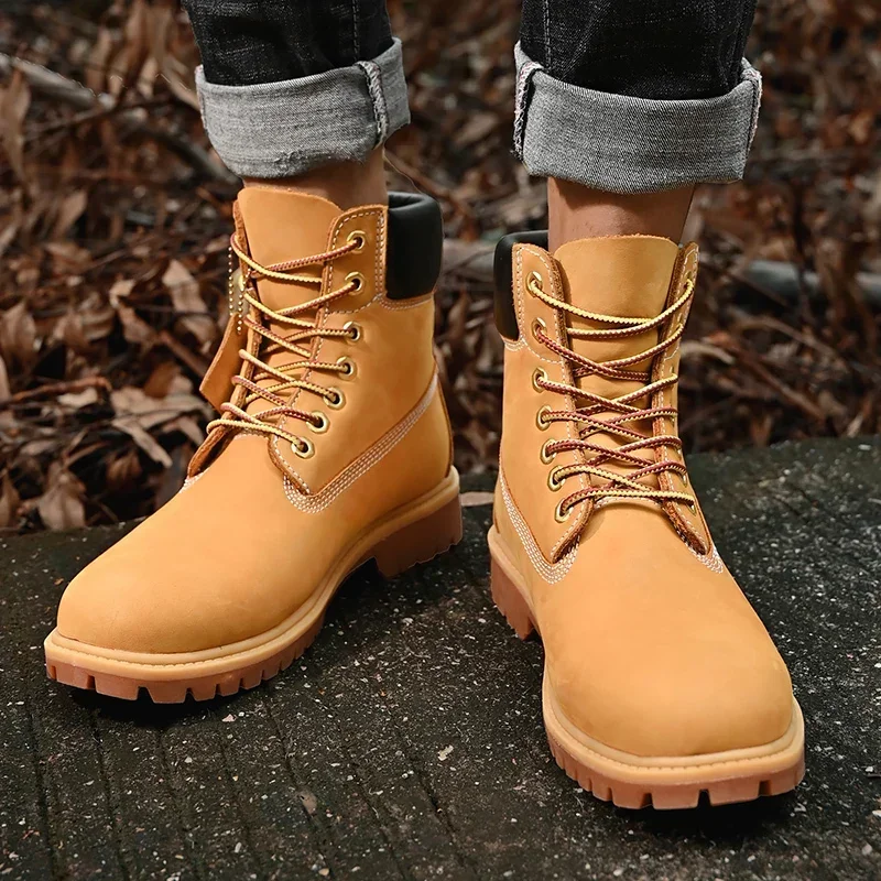 Boots Men High Top Boots High  - Street Fashion Ladies 评论和价格
