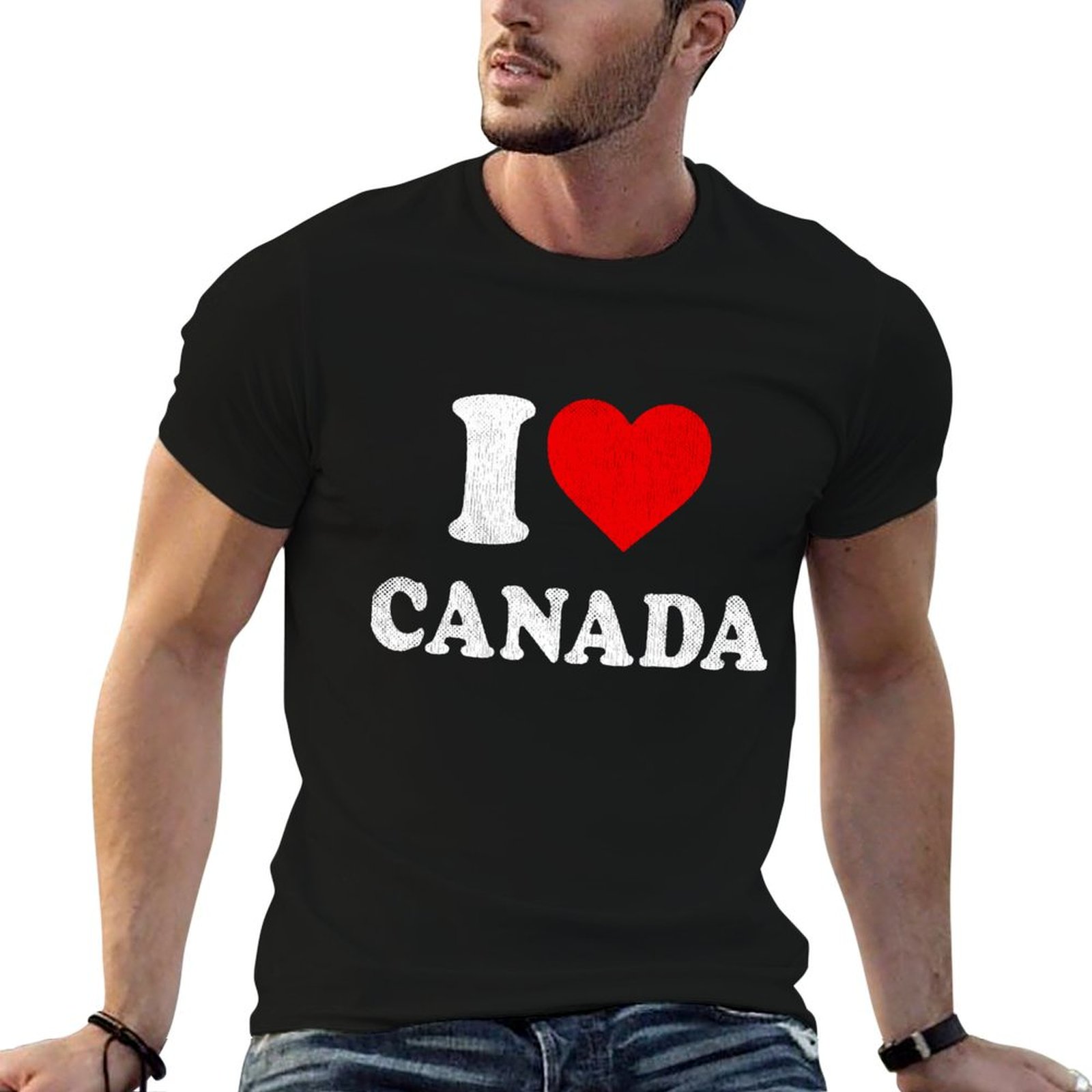 I Love Canada Tshirt Souvenir  - Street Fashion Canada 评论和价格
